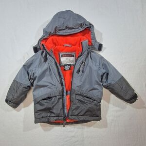 Snozu Kids Gray and Orange Puffer Jacket